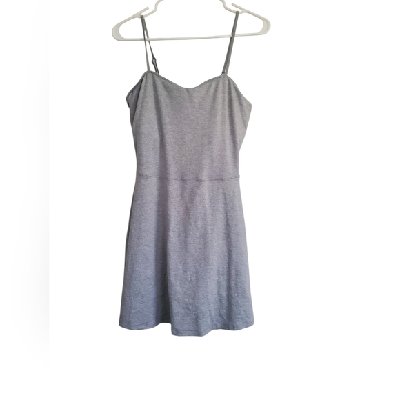ALO Yoga Dresses & Skirts - Alo Alosoft Courtside Womans Tennis Dress Gray Spaghetti Strap Dress